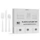 Clear Heavy-Duty Plastic Cutlery Set for 20 Guests, 80ct